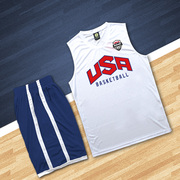美国队服詹姆斯篮球衣杜兰特篮球服套装diy科比男球服库里训练服