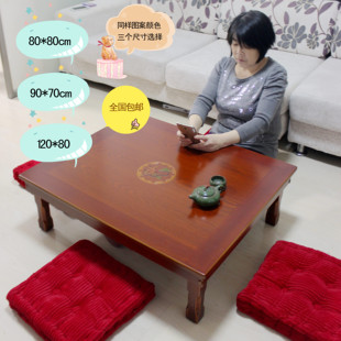 韩式炕桌折叠朝鲜族饭桌，折叠桌方桌圆桌日式矮桌榻榻米小木桌餐桌