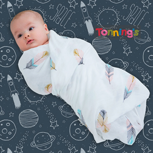 tonning's经典夏薄款新生盖毯纱布包巾婴儿盖被襁褓包被初生抱被