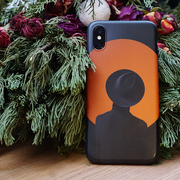 iPhoneX冷淡帽子哥原创8p磨砂全包软壳适用苹果7代创意橙色手机壳