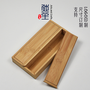 长方形抽拉盖竹木盒子 勺子筷子木盒 竹制包装盒小号茶木盒