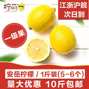安岳柠檬 500g 10斤 单果80g-100g  四川黄柠檬新鲜一级小果