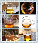 8元傅缘德透明耐热玻璃茶具，公道杯茶海分，茶器加厚公杯过滤