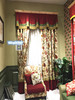 鑫亚伦红色美式乡村风格棉麻卧室客厅餐厅窗帘欧式新古典系列