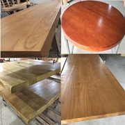 定制实木大板办公桌面板茶餐桌电脑桌台面松木板榆木板窗台板