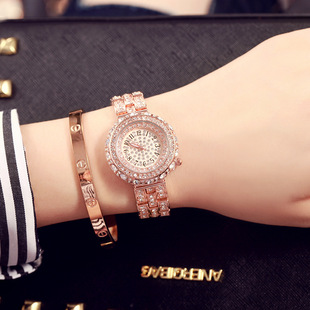 女士手表满钻带钻装饰手表韩版时尚潮流手链式石英表防水女表