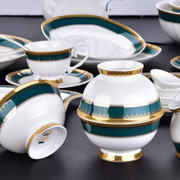 景德镇陶瓷碗家用高档碗碟骨瓷餐具套装中式组合碗盘简约创意送礼