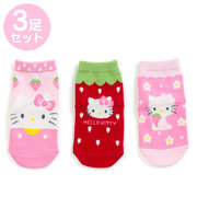 日本SanrioHello Kitty 嬰兒襪子寶寶襪子三對裝(8-10cm)