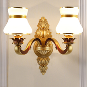 欧式锌合金水晶壁灯奢华客厅背景墙壁灯单头双头温馨卧室床头壁灯