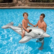 intex小海豚水上充气坐骑，游泳动物座骑，充气玩具儿童游泳坐圈
