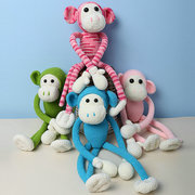 宝宝毛线牛奶棉线长臂猴子玩偶材料包 手工编织DIY材料包情侣礼物