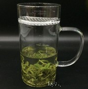 加厚耐热玻璃月牙杯带茶隔过滤泡茶器，个人杯水杯花茶茶杯茶具
