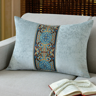 中式红木沙发抱枕套家用客厅加大靠枕含芯太师椅靠垫床头腰靠简约