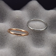 尾戒指女潮人玫瑰金小指(金小指，)不掉色日韩钛钢，18k彩金光面简约戒指饰品
