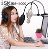 iskbm-5000电容麦克风专业电脑，台式有线录音，大振膜吊麦主播话筒