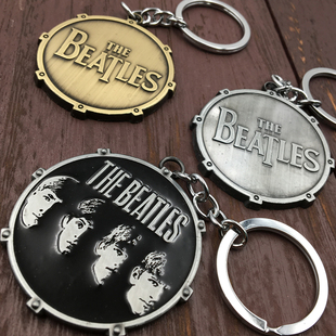 欧美thebeatles披头士甲壳虫乐队摇滚，标志钥匙扣合金挂件饰品