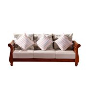 厂促实木沙发组合客厅凉椅逸庭简约欧式沙发美式实木家具如何挑品