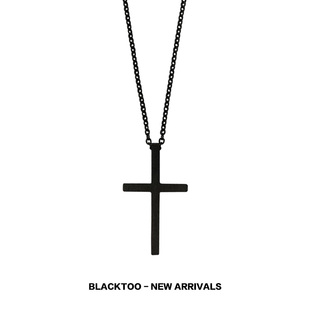 blacktoo黑色，十字架项链朋克复古链子，男朋友礼物