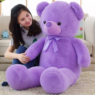 紫色薰衣草小熊公仔泰迪熊，毛绒玩具抱抱熊猫，玩偶布娃娃生日礼物女