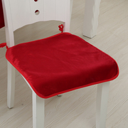 纯色丝绒椅垫餐桌布艺椅子垫坐垫子毛绒防滑凳子垫沙发垫简约现代