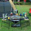 户外烧烤桌可拼接网桌野营便携多功能折叠桌自驾游便携野餐桌