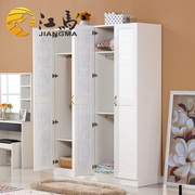 两门韩式田园衣柜，白色百叶掩门整体，衣柜组合衣柜定制