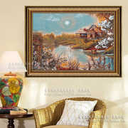 进口土耳其挂毯客厅卧室书房欧式美式时尚风景，现代装饰画艺术壁毯