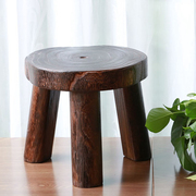 实木小板凳木凳圆凳子家用换鞋凳复古桐木坐凳茶几实木矮凳民族凳