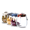 软木塞透明玻璃茶叶罐样品密封茶罐精美布盖糖果花茶罐子包装盒子