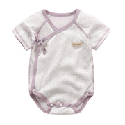 新生儿短袖哈衣夏季婴儿连体衣服无骨纯棉，宝宝三角爬服薄