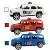 可爱男孩玩具车拉线小车，创意塑料迷你小汽车，儿童宝宝警车模型