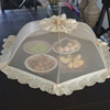 可折叠饭菜罩 蕾丝餐桌罩食物食品碗菜伞 防蝇罩子饭桌菜盖子