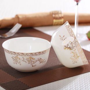 骨瓷米饭碗家用景德镇陶瓷器餐具碗套装碗可微波炉使用
