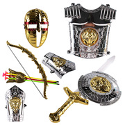 万圣节盔甲铠甲勇士道具，可穿儿童节演出道具，海盗玩具盾牌套装