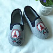春秋季男女宝宝学步鞋儿童包跟拖鞋防滑幼儿园室内鞋狮子印花