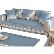 四季布艺沙发垫通用欧式简约现代组合坐垫全盖防滑沙发套罩巾