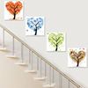 楼梯装饰画组合无框画三联幸福树现代简约走廊卧室墙壁画餐厅挂画