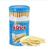  爱时乐 (Astick) 香草牛奶威化 卷心酥 330g 罐装。