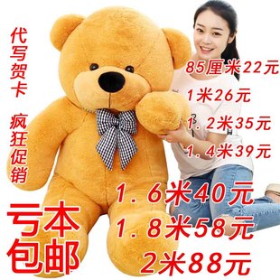 泰迪熊毛绒玩具熊大号1.6米公仔娃娃熊猫送女友抱抱熊生日礼物女
