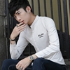 春季男士衬衫韩版青少年潮流行时尚休闲条纹学生衬衣长袖男装