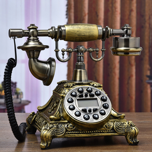 复古欧式古董座机家用来电显示仿古电话机时尚创意田园无线电话
