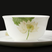 无铅骨瓷碗4.5英寸金中碗家用中式陶瓷米饭碗微波炉适用小碗