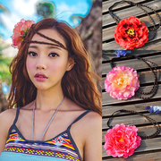 海滩头花饰品波西米亚发带韩国海边度假配饰沙滩花朵头饰发饰甜美