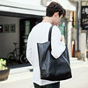 韩国2024款pu皮男士手提包，休闲时尚购物包斜挎包敞口大容量单肩包