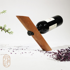 元式创工坊木作实木酒架摆件创意平衡红酒架葡萄酒展示架客厅家用
