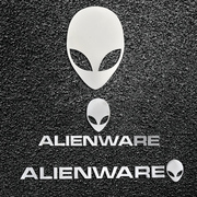 外星人金属贴纸 ALIENWARE笔记本平板电脑金属标贴 个性动漫贴纸