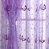 欧韩式美容院隔断帘两层蕾丝紫色纱，遮光阳台纱帘客厅卧室成品窗帘