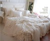 韩国进口米色雪纺褶皱纱蕾丝，荷叶边公主婚庆，床品配五层蛋糕裙