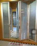 上海磁控百叶折叠门房间隔断玻璃推拉门卫生间阳台卧室吊趟门