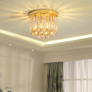 欧式水晶吸顶灯金色圆形led客厅卧室餐厅灯走廊，灯过道玄关入户灯